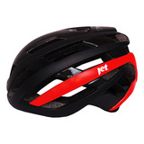 Capacete Bike Mtb Ciclismo Jet Hawker Enduro Para Bicicleta Cor Preto/vermelho Tamanho G