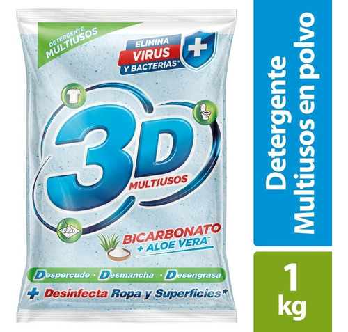 Detergente En Polvo 3d 1000 Gr