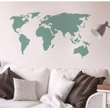 Stencils Decorativo Mapa Mundi 30cm X 40cm Pared Deco