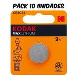 Pila Botón Kodak Max Lithium Cr2032 Pack X 10 Unidades 