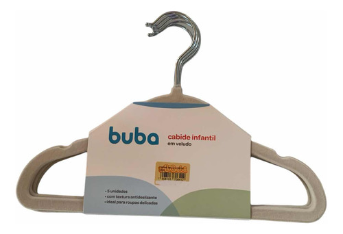 Cabide Infantil Veludo Nude Buba