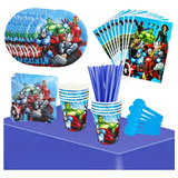 Pack Cotillon Globos Avengers Superheroes Vengadores 10niñ@s