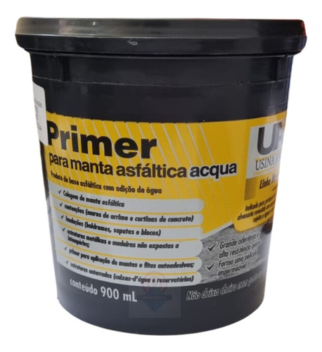 Primer P/ Colar Manta Asfáltica Acqua Mastic Weda 900ml-1un 