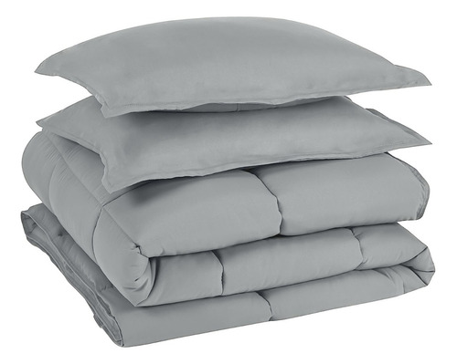 Cobertor Cubrecama 1,5 Plazas - Soft Touch Hotel 3angeli Color Gris