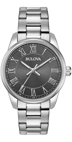 Reloj Bulova Classic 96a222 Original Hombre Tienda Oficial Color De La Correa Plateado Color Del Fondo Gris