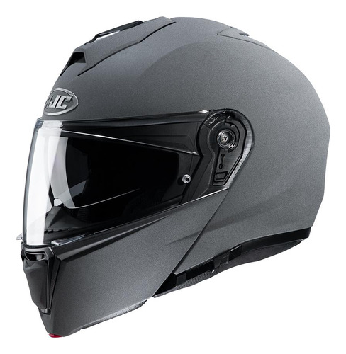 Casco Moto Hjc Rebatible I90 Solido Stone Grey