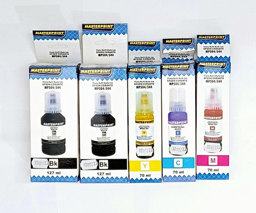 5x Tinta Epson 504 544 L3150 L3110 L4150 L4160 L5190 L6191