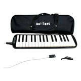 Melodica Akitoys Negro Escolar 32 Teclas Funda Y Accesorios