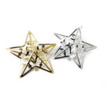 Estrella Con Volúmen Adorno Colgante Metal Navidad 20x19x5cm