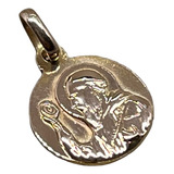Medalla San Benito En Oro 18k Rojo 1,4g.
