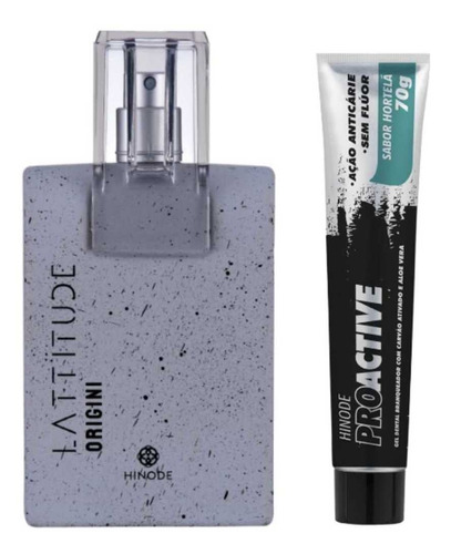 Kit Perfume Masculino Latitude Origini  + Gel Dental Carvão.