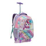 Mochila Infantil Rodinha Menina Lançamento Escolar