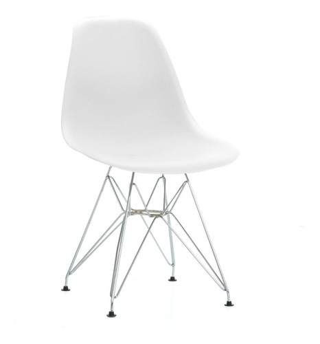 Set * 4  Silla Miller Dsr Eames Abs Cromada- Alto Impacto-