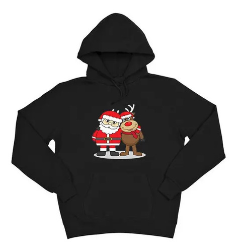 Hoodie Sueter Navidad Reno Santa Claus Magia De Navidad