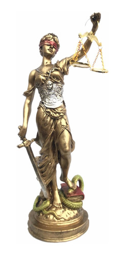 Figura Decorativa Diosa Temis Justicia Balanza Themis 35 Cm 