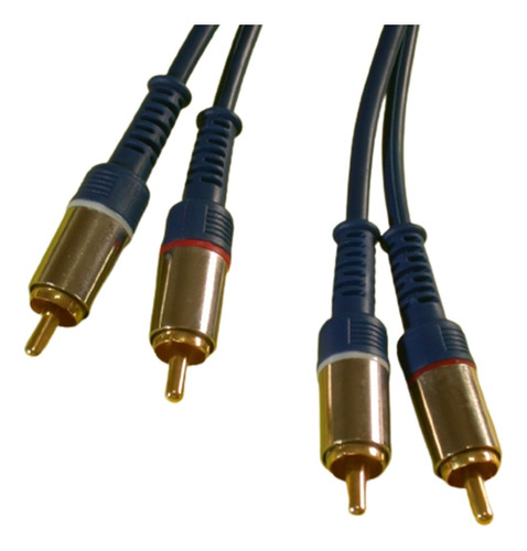 Cable Audio Stereo 2 Rca  2 Rca Mallado Reforzados 15 Metros