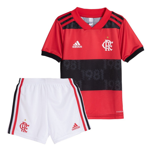 Mini Kit Infantil Original Flamengo adidas I 2021 Gp3506