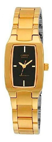 Reloj Casio Ltp-1165n-1crdf Mujer 100% Original Color De La Correa Dorado Color Del Bisel Dorado Color Del Fondo Negro