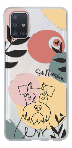 Funda Para Galaxy Mujer Perrito Schnauzer Minimal Nombre