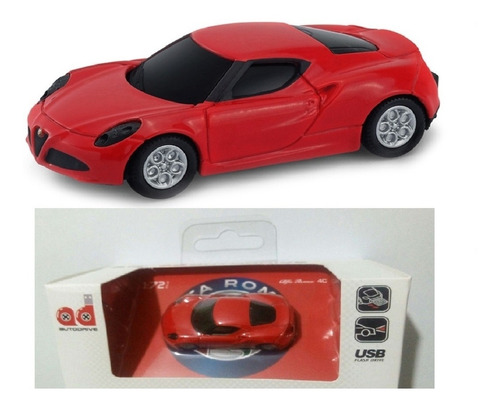 Memoria Usb 16 Gb Diseño Forma Figura De Carro, Alfa Romeo