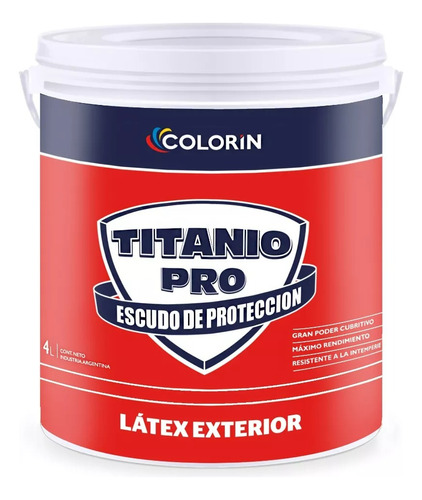 Latex Titanio Pro Exterior Colorin X 10 L Pintu Don Luis Mdp