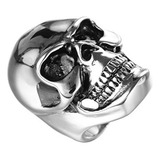 Anillo Grande De Calavera De Acero Inoxidable Para Hombre