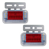 Juego De Faros Led Laterales Camion 12v Rojo Poli 26268