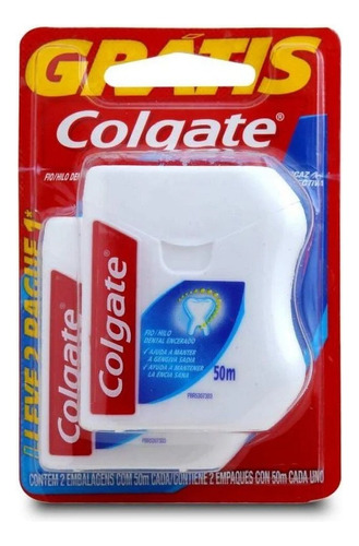 Pack 02 Hilo Dental Colgate Con Cera 50m C/u