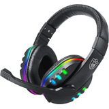 Fone De Ouvido Gamer Akz Gm-018 Com Mic, Led, Drivers 40mm