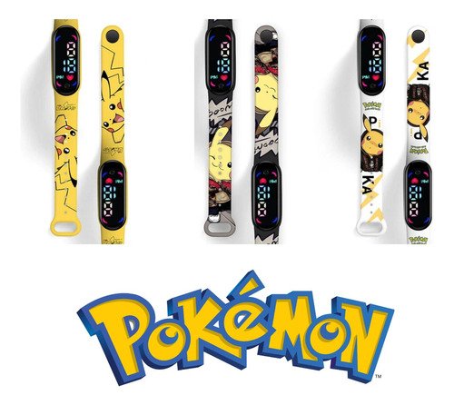 Relógio Digital Led Pokémon - Presente P/ Criança - 3 Cores