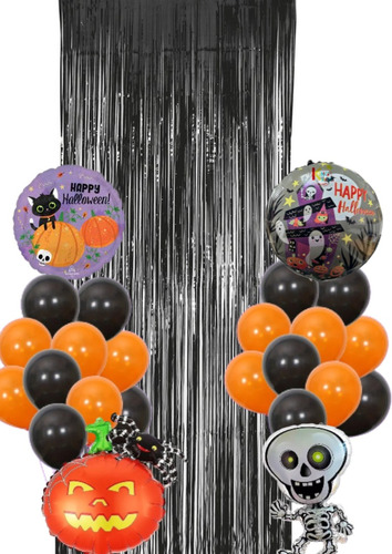 Combo 1 - 25 Unidades De Decoración Con Globos De Halloween