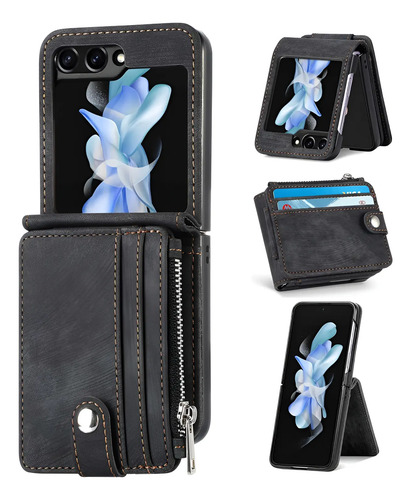 Funda Para Samsung Z Flip 6 5 4 3 Case Cartera Tarjetero Antigolpes