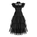 Elegante Vestido Addams Para Niña, Fiesta De Cumpleaños