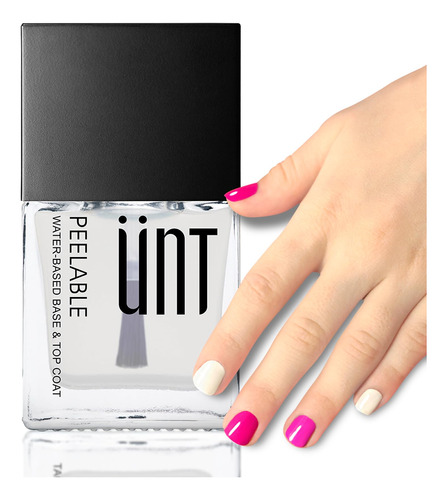 Unt Fantasy Clear Peel Off Top & Base Coat Para Niños, Esmal