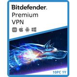 Bitdefender Premium Vpn - 10 Dispositivos 1 Ano