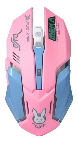 Mouse Gamer Inalambrico Diseño Overwatch Recargable Led 