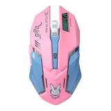 Mouse Gamer Inalambrico Diseño Overwatch Recargable Led 