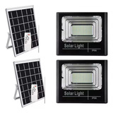 Pack X 2 Reflector 40w + Panel Solar Y Control Remoto  C