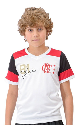 Camisa Infantil Flamengo Zico Retro 81 Nº10 Oficial + Nf