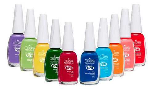 Kit Esmaltes Colorama Fini Com 10 Cores 