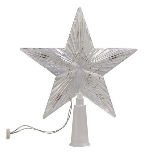 Estrela Ponteira Para Árvore Natal Colorida Led  Pisca Pisca