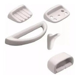 Accesorios Baño Ferrum Traful De Pegar 5 Pzas Blanco 