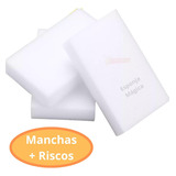 Tira Manchas Esponja Mágica Melamina Alta Qualidade Atóxica Cor Branco