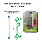 Kit Ps4 2 Membrana Flex Quinta Generación + Pila Slim Pro