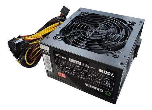 Fonte Atx 750w Real Brazilpc Bpc/7400-b 24 Pinos Box I Biv.