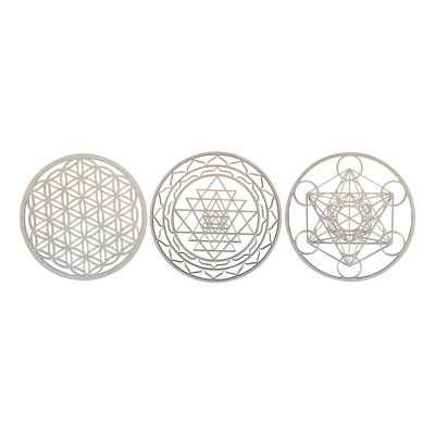 Juego De 3 Piezas De Arte De Pared De Geometría Sagrada, Art
