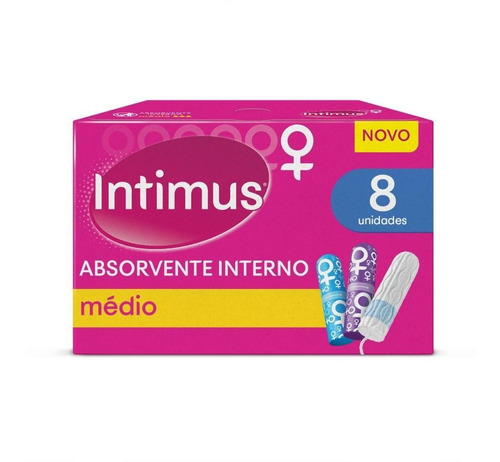 Absorvente Interno Intimus Médio Caixa Com 8 Unidades