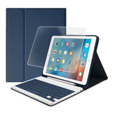Funda Smart Case Teclado Magnético + Vidrio Para iPad 8 10.2