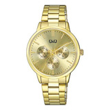 Reloj Para Mujer Q&q A04a A04a-004py Dorado