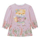 Vestido Infantil Kukiê Raposinha Linha Alecrim